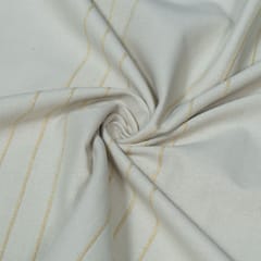 Off White Natural Dyeable Cotton Lurex Jacquard Fabric