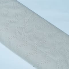 Off White Natural Dyeable Cotton Jacquard Fabric