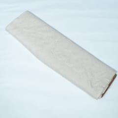 Off White Natural Dyeable Cotton Jacquard Fabric