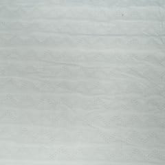 Off White Natural Dyeable Cotton Jacquard Fabric