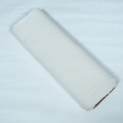 White Natural Dyeable Cotton Jacquard Fabric