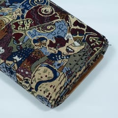 MultiColor Abstract Design Cotton Blend Jacquard Fabric
