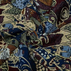 MultiColor Abstract Design Cotton Blend Jacquard Fabric