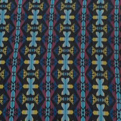 MultiColor Geometrical Design Cotton Blend Jacquard Fabric