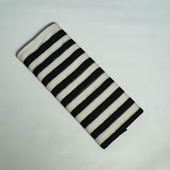 Black and White Colour Cotton Ikat Fabric