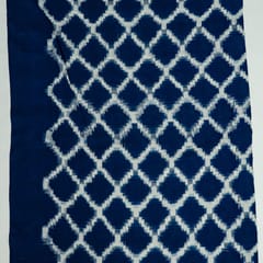 Blue Color Cotton Ikat Fabric