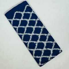 Blue Color Cotton Ikat Fabric