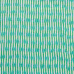 Green Colour Cotton Ikat Fabric