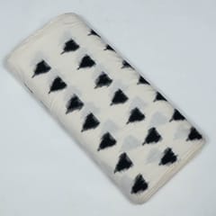 White Colour Cotton Ikat Fabric