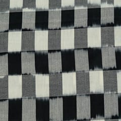 Black Colour Cotton Ikat Fabric