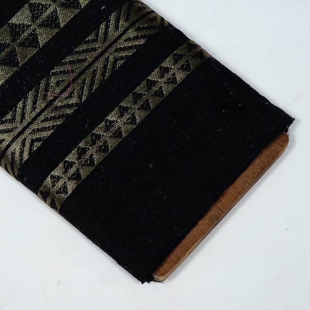 Black Colour Cotton Lurex Jacquard Fabric