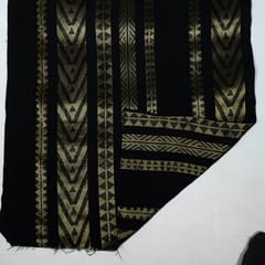 Black Colour Cotton Lurex Jacquard Fabric
