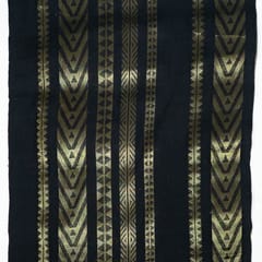 Black Colour Cotton Lurex Jacquard Fabric