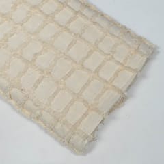 Cream Colour Cotton Jacquard Fabric