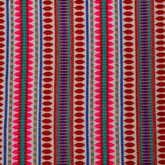 Multi Colour Cotton Acralic Jacquard Fabric