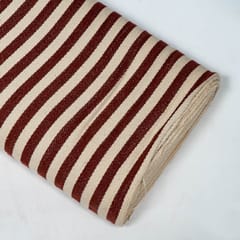 Brown Colour Cotton Jacquard Fabric