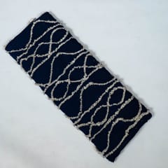 Blue Colour Cotton Jacquard Fabric