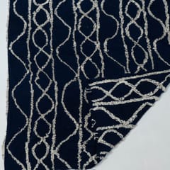 Blue Colour Cotton Jacquard Fabric