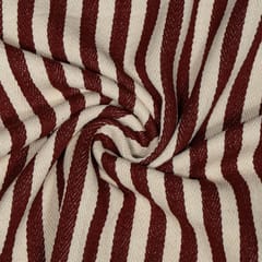 Brown Colour Cotton Jacquard Fabric