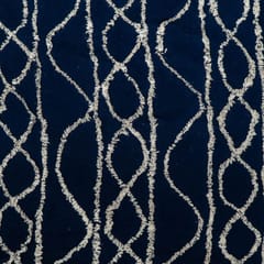 Blue Colour Cotton Jacquard Fabric