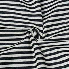 Black and White Colour Cotton Jacquard Fabric