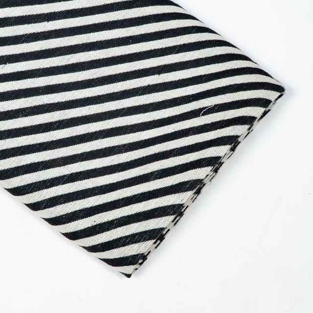 Black and White Colour Cotton Jacquard Fabric