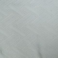 Off White Natural Dyeable Cotton Jacquard Fabric