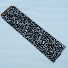 Black and White Leopard Design Cotton Blend Jacquard Fabric