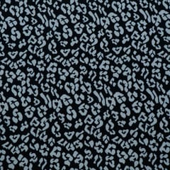 Black and White Leopard Design Cotton Blend Jacquard Fabric
