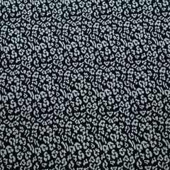 Black and White Leopard Design Cotton Blend Jacquard Fabric