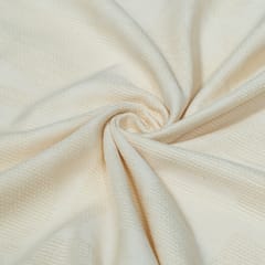 Off White Dyeable Lightweight Geometrical Design Cotton Jacquard Fabric