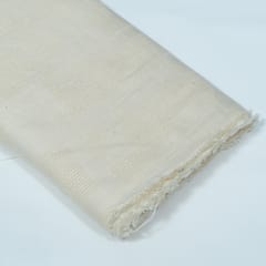 Off White Dyeable Lightweight Geometrical Design Cotton Jacquard Fabric