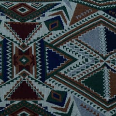 MultiColor Geometrical Design Cotton Blend Jacquard Fabric