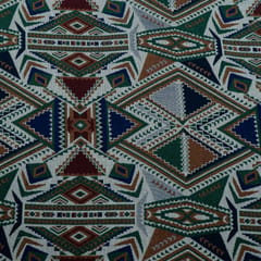 MultiColor Geometrical Design Cotton Blend Jacquard Fabric