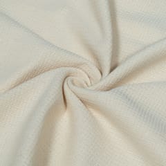 Off White Dyeable Honey Com Cotton Jacquard Fabric