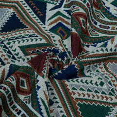 MultiColor Geometrical Design Cotton Blend Jacquard Fabric
