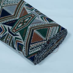 MultiColor Geometrical Design Cotton Blend Jacquard Fabric