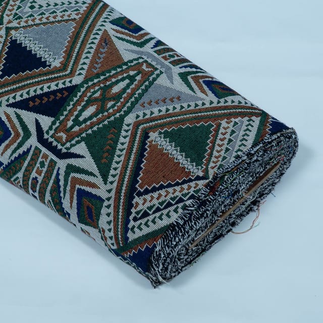 MultiColor Geometrical Design Cotton Blend Jacquard Fabric