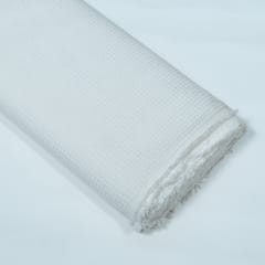 White Dyeable Honey Com Cotton Jacquard Fabric