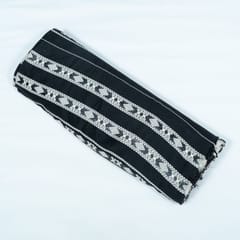 Black and White Cotton Blend Lurex Jacquard Fabric