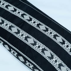 Black and White Cotton Blend Lurex Jacquard Fabric