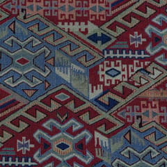 MultiColor Geometrical Design Cotton Blend Jacquard Fabric