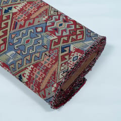 MultiColor Geometrical Design Cotton Blend Jacquard Fabric