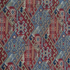 MultiColor Geometrical Design Cotton Blend Jacquard Fabric