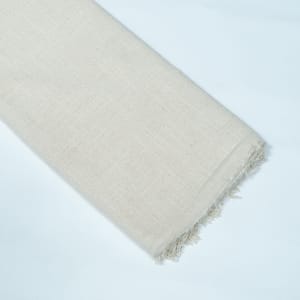 Off White Cotton Slub Jacquard Fabric