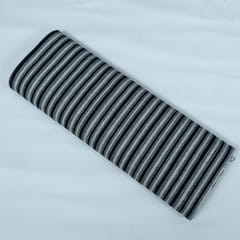 Black and Grey Stripe Design Cotton Blend Jacquard Fabric