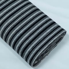 Black and Grey Stripe Design Cotton Blend Jacquard Fabric
