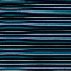 Black Base Blue and Purple Stripe Design Cotton Blend Jacquard Fabric