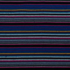 Black Base MultiColor Stripe Design Cotton Blend Jacquard Fabric