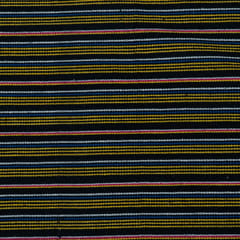 Black, Yellow and Red Stripe Design Cotton Blend Jacquard Fabric